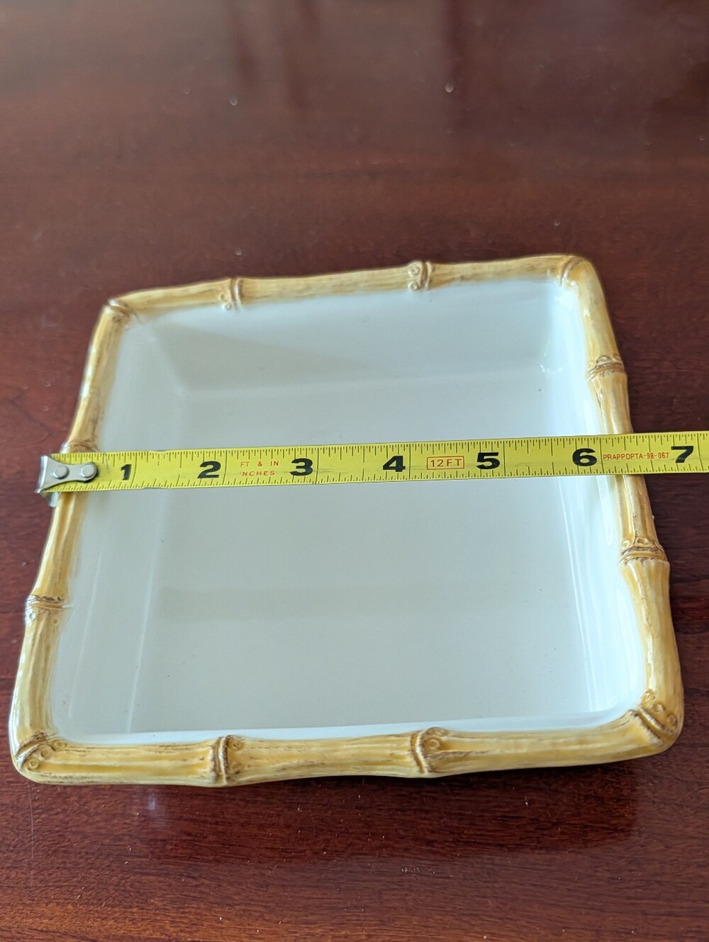 Juliska Bamboo Pattern Square Dish - Picture 3 of 6